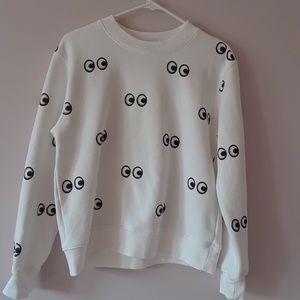 Forever 21 emoji eyes fleece
